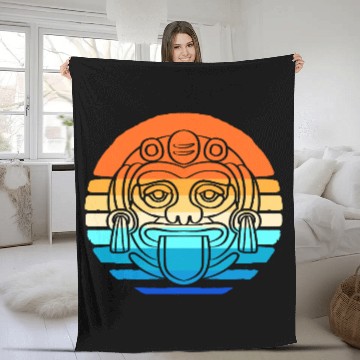 Discover Mayan And Aztec Symbols Indigenous Tribe Fleece Blankets
