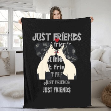 Discover Lesbians kiss Just friends Fleece Blankets