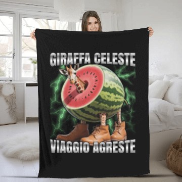Discover Giraffe Celeste Viggio Fleece Blankets – Surreal Meme Fleece Blankets