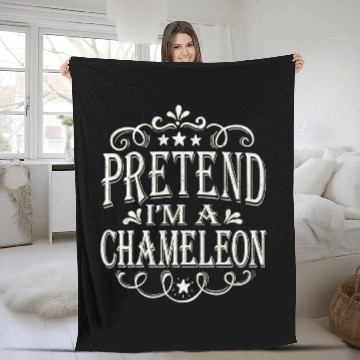 Discover Pretend im a Chameleon Lazy Halloween Costume Fleece Blankets