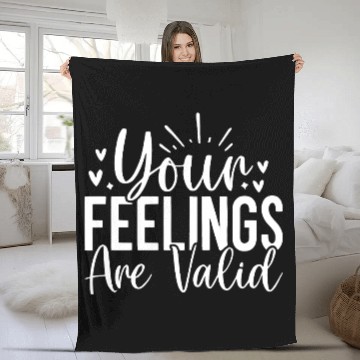 Discover Your Feelings Are Valid - Empathy Design Fleece Blankets