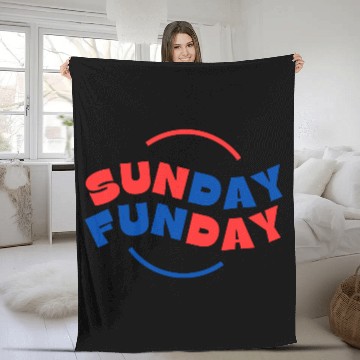 Discover SundayfundayEnjoy Sunday | Fun & Stylish Design Fleece Blankets