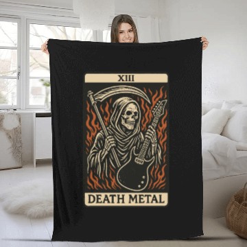 Discover Death Metal (Card XIII) Fleece Blankets