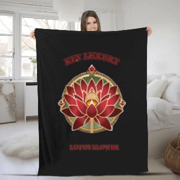 Discover Luxury Lotus Mandala Design Fleece Blankets