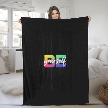 Discover Be Yourself Fleece Blankets