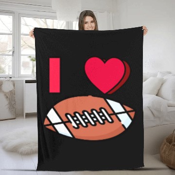 Discover I LOVE FOOTBALL #1 Fleece Blankets