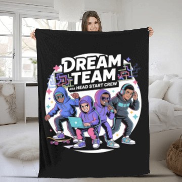 Discover Dream Team Vibes: Head Start Crew Edition Fleece Blankets