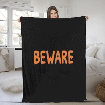 Discover Beware Halloween Fleece Blankets – Spooky Season Vibes