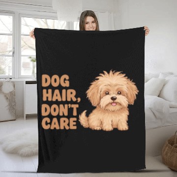 Discover Dog Hair, Don’t Care Fleece Blankets