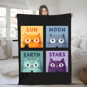 Discover Funny Cat Fleece Blankets | Retro Cat Meme Fleece Blankets