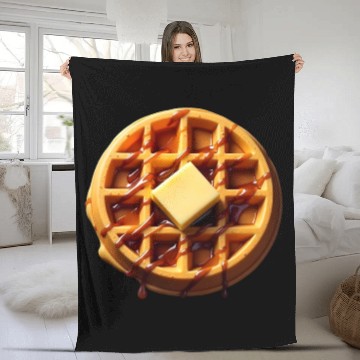 Discover Waffle Funny Lazy Easy Halloween Costume Fleece Blankets