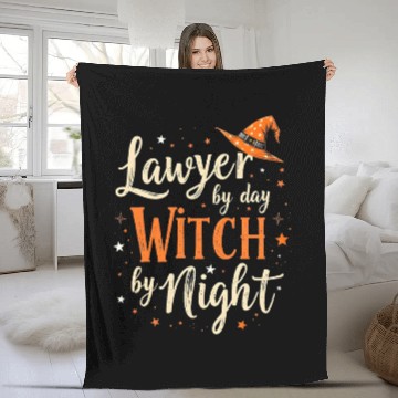 Discover Lawyer by Day Witch by Night Funny Halloween Fleece Blankets