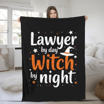 Discover Lawyer by Day Witch by Night Funny Halloween Fleece Blankets