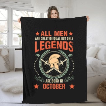 Discover Sparta Legend Born in October Fleece Blankets
