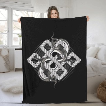 Discover Silver Snake Knot – Mystical & Elegant Fleece Blankets