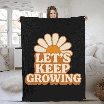 Discover Motivational Sunflower Grow Guide Fleece Blankets