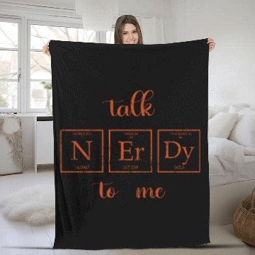 Discover Talk nerdy to me Sciences Periodic Table vintag Fleece Blankets