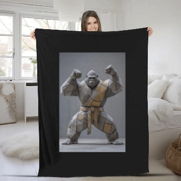 Discover Sumo Gorilla Warrior Fleece Blankets