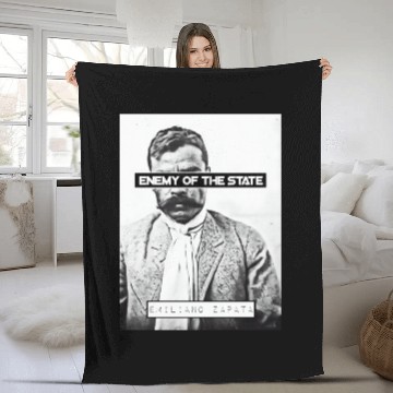 Discover Emiliano Zapata (EOTS) (B&W) Fleece Blankets