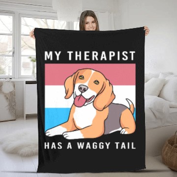 Discover Therapy Dog Lover Psychology Therapist Fleece Blankets
