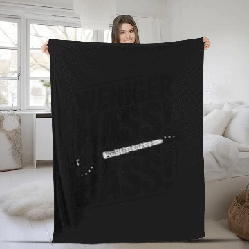 Discover Weniger Hass, Mehr Bass! Fleece Blankets
