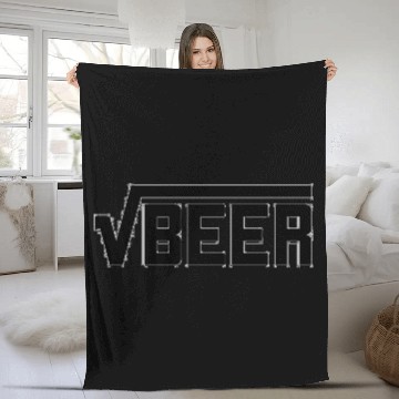 Discover Root Beer Square Root of Beer Math Joke Fleece Blankets