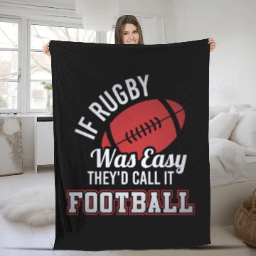 Discover Funny Rugby Football Fleece Blankets