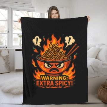 Discover Korean Spicy Ramen Fleece Blankets – Warning: Extra Spicy!