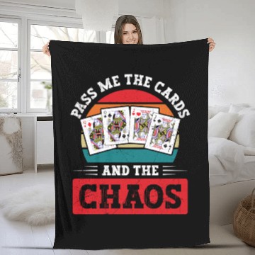 Discover Retro Playing Card Games Pinochle Tournament Fleece Blankets