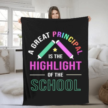 Discover School Principal Teacher Back To School Fleece Blankets