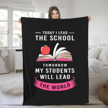 Discover School Principal Back To School Fleece Blankets
