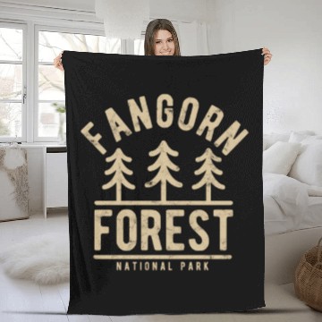 Discover Fangorn Forest National Park Adventure Fleece Blankets
