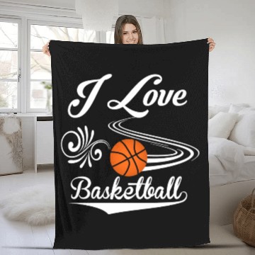 Discover I love basketball Fleece Blankets