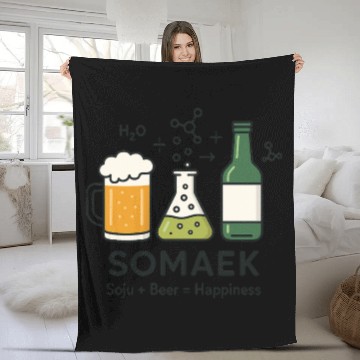 Discover Korean Drinking Culture – Soju & Somaek Vibes Fleece Blankets