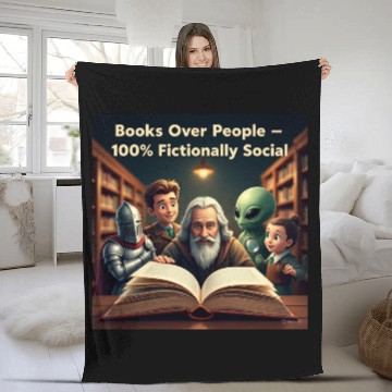 Discover Fictional Alien and Wizard Book Lovers Fleece Blankets