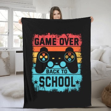 Discover Game Over Back to School Fleece Blankets – Retro Gamer
