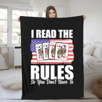 Discover USA Flag Pinochle Rules Patriotic Card Games Fleece Blankets