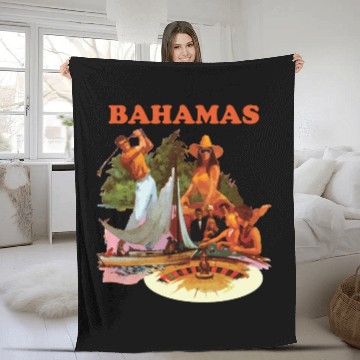 Discover Bahamas, Collage Fleece Blankets