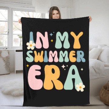 Discover In my swimmer era - Swim Swimming Pool  Fleece Blankets