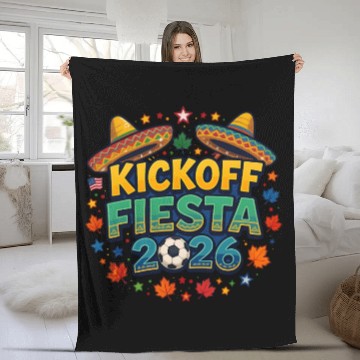 Discover Kickoff Fiesta – North America 2026 Fleece Blankets