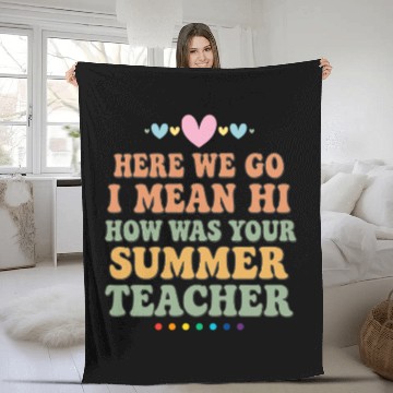 Discover Summer Teacher Appreciation Quote Design Fleece Blankets