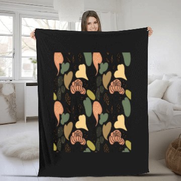 Discover Rustic Botanical Floral Pattern Fleece Blankets