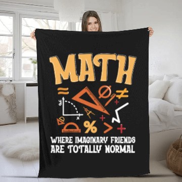 Discover Mathematician Math Teacher Imaginary Friends Fleece Blankets