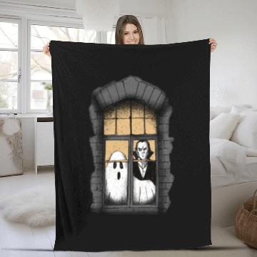Discover Ghost and Vampire at the Window Fleece Blankets