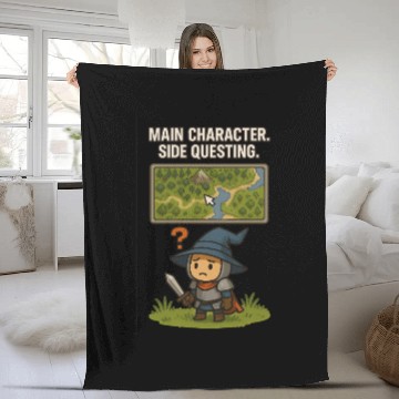 Discover Side Character Gaming Design Fleece Blankets