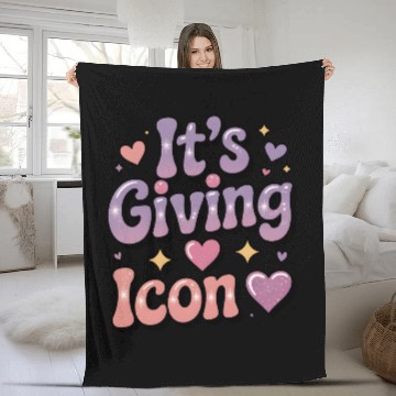 Discover Colorful Heart and Star Themed Giving Icon Fleece Blankets
