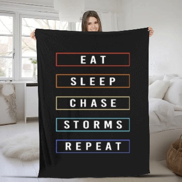 Discover Storm Chaser Lightning Weather Fleece Blankets