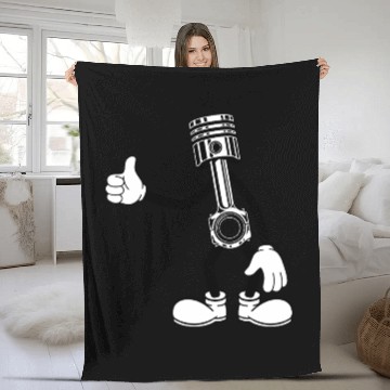 Discover Happy Piston Cartoon Fleece Blankets