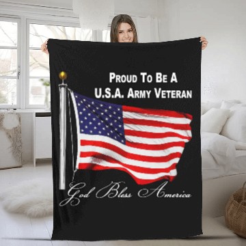 Discover Proud To Be A US Army Veteran Fleece Blankets