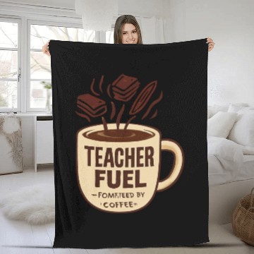 Discover Teacher Fuel – Powered by Coffee Mug Fleece Blankets